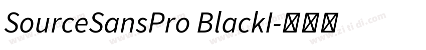 SourceSansPro BlackI字体转换